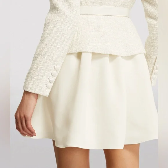 Self - Portrait Tailored Cream Color Boucle Mini Dress - Picture 6 of 16